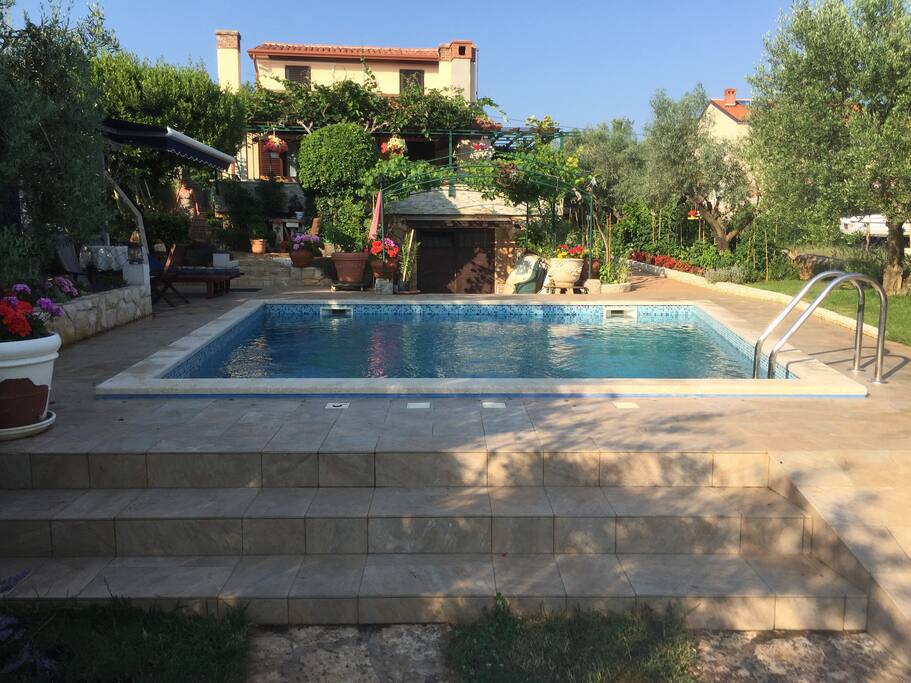 pool with the entrance in the apartment