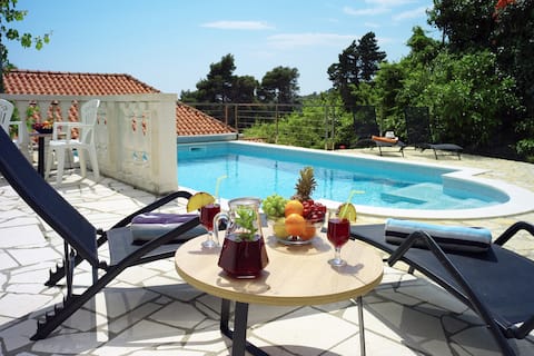 SEAVIEW VILLA with private pool in Mlini