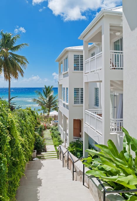 View of our beachfront architecturally design brand new property.