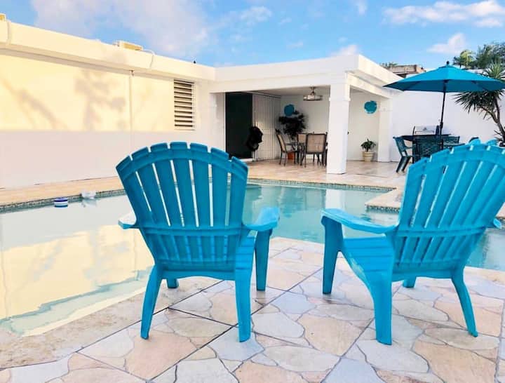 Dos Palmas Pr- House With Full Solar System & Pool - Puerto Rico