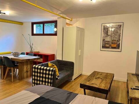 Spacious, bright and open-plan studio