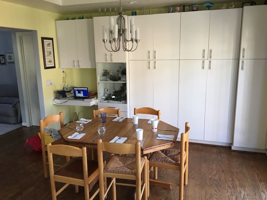 Indoor Dining Area adjacent to Kitchen; w/ Guest Cupboards