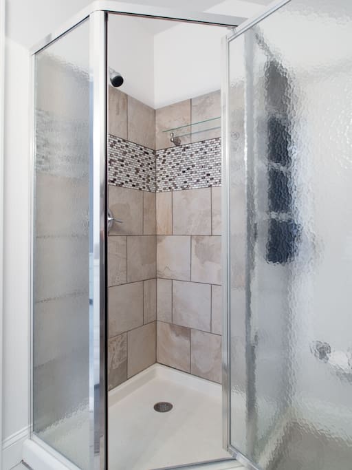 Tiled shower