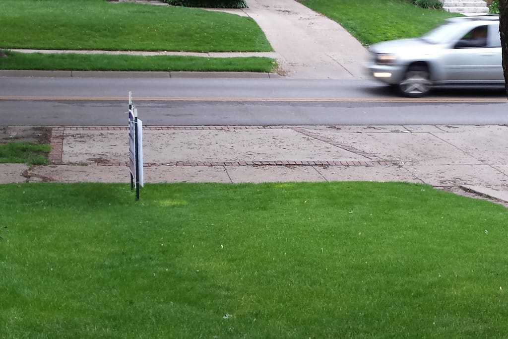 Park off street, in front of house for front door entry.