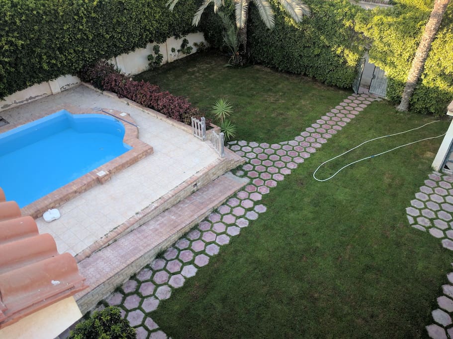 private pool and garden