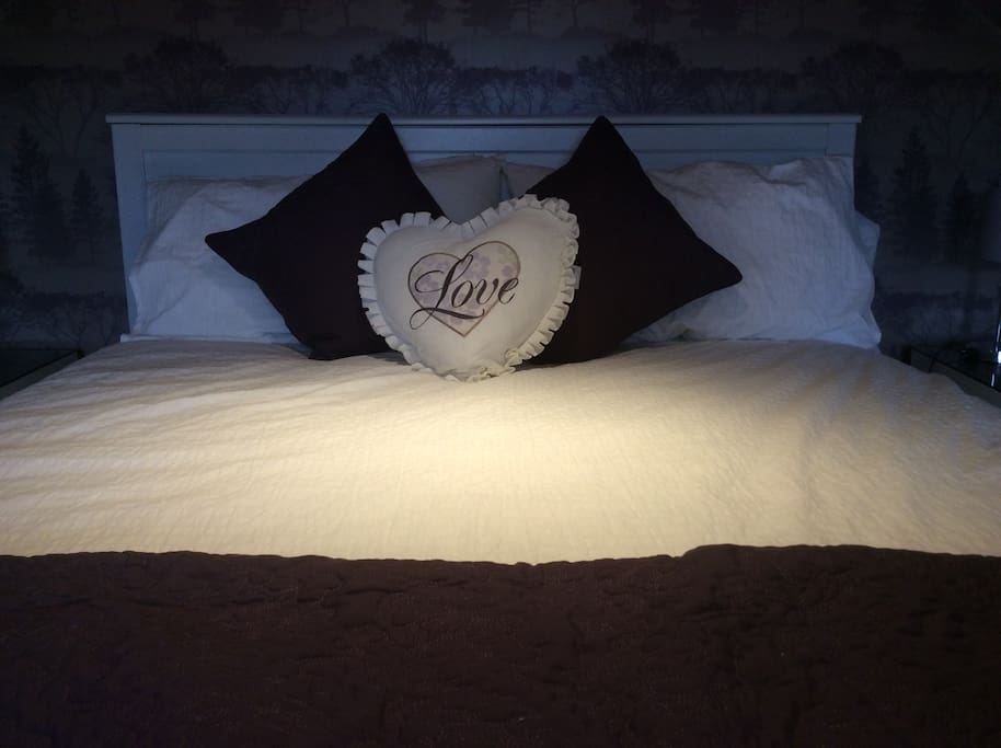 Beautiful bedroom with King size bed and lots of storage