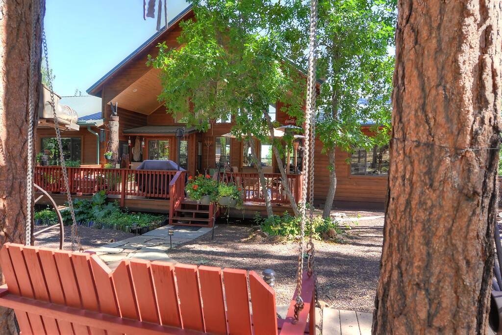 Large deck with grill for your use.