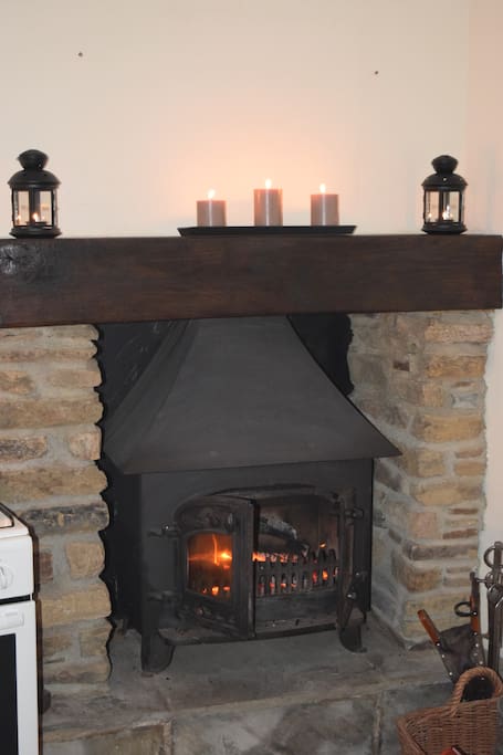 Log burner for extra heat