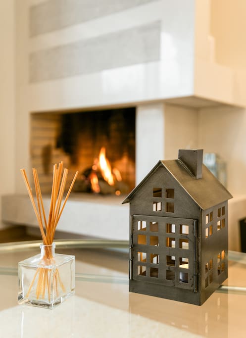 enjoy relaxing moments by the fireplace!