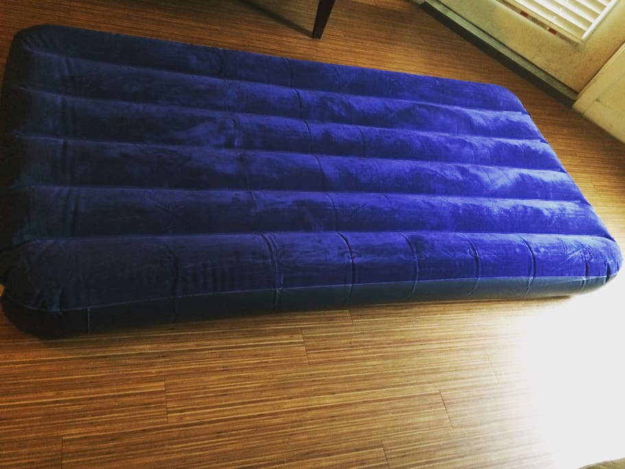 If you do not want to sleep on the couch, you can sleep on the air mattress.