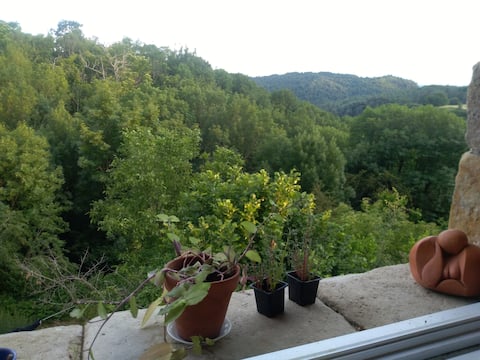 Stone house with stunning views.