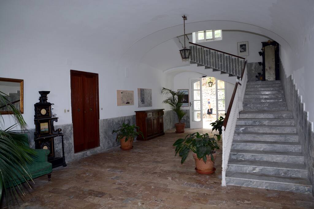 the villa villari main apartment entrances
our door is on the write just before the stairs