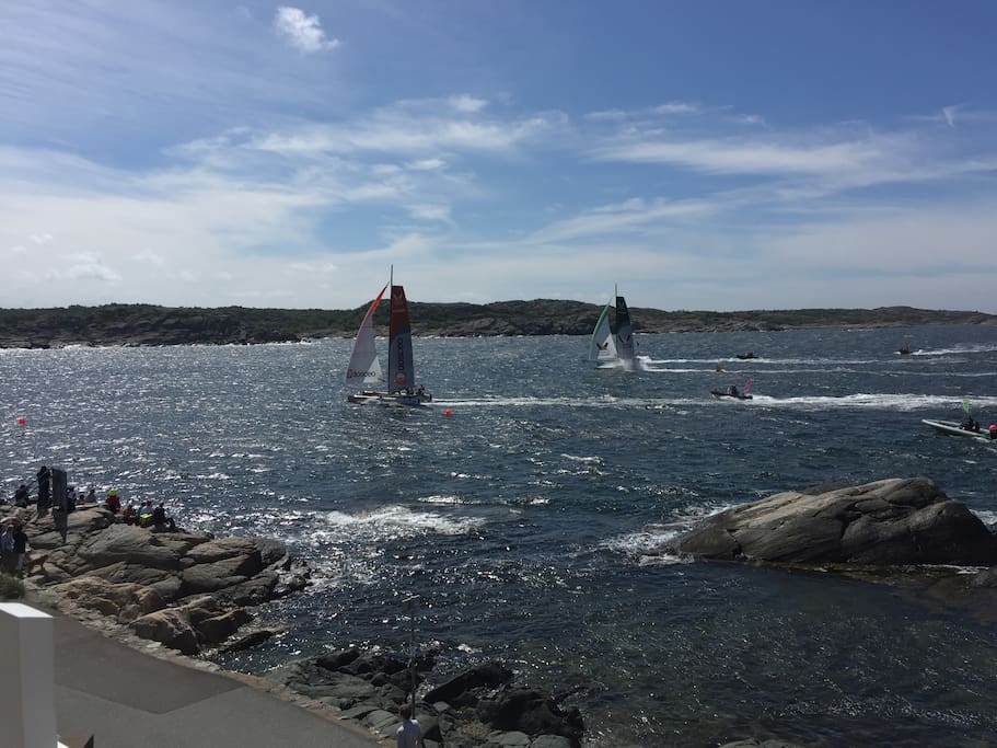 View from balcony on matching boats at GKSS MATCH CUP