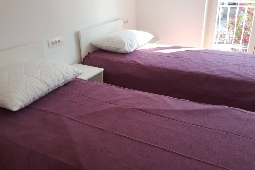Bedroom with two beds