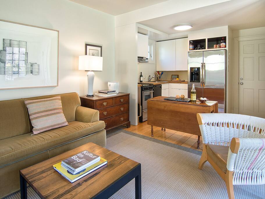 Open concept living and dining.