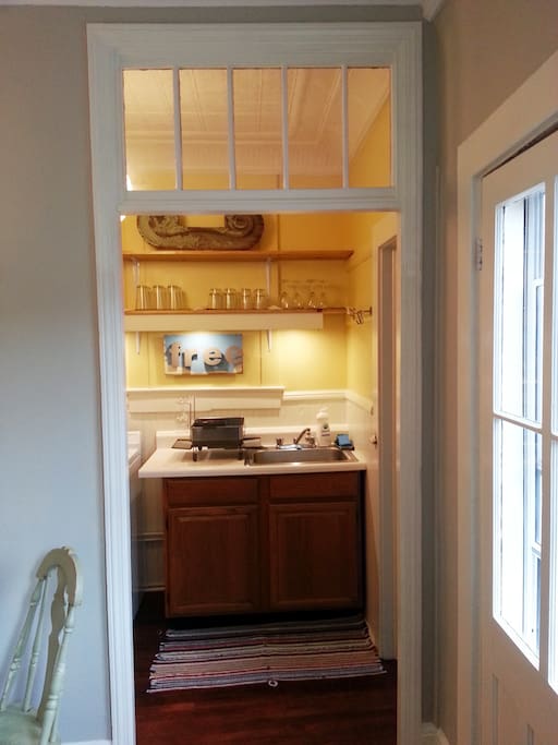 View into Kitchen from Living room/dining room