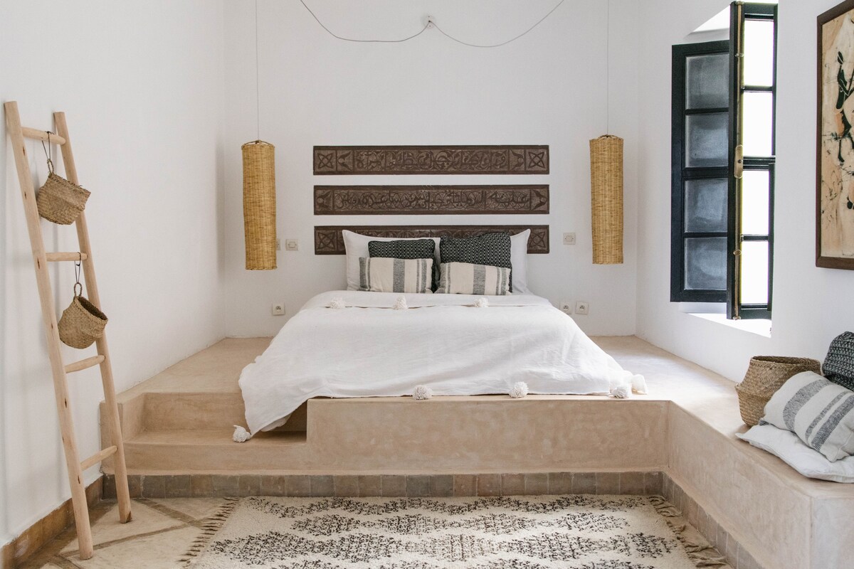 Slaapkamer drie – Ontworpen met een platform, een traditioneel Marokkaans ontwerp