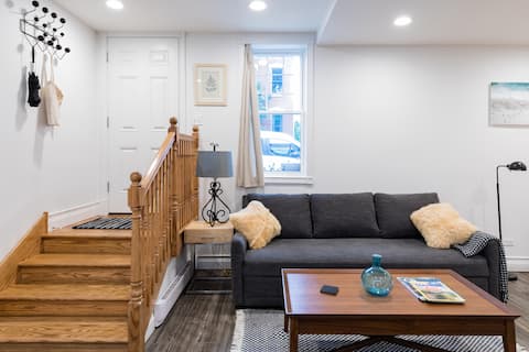 Redesigned Lower Level Studio in Historic Building