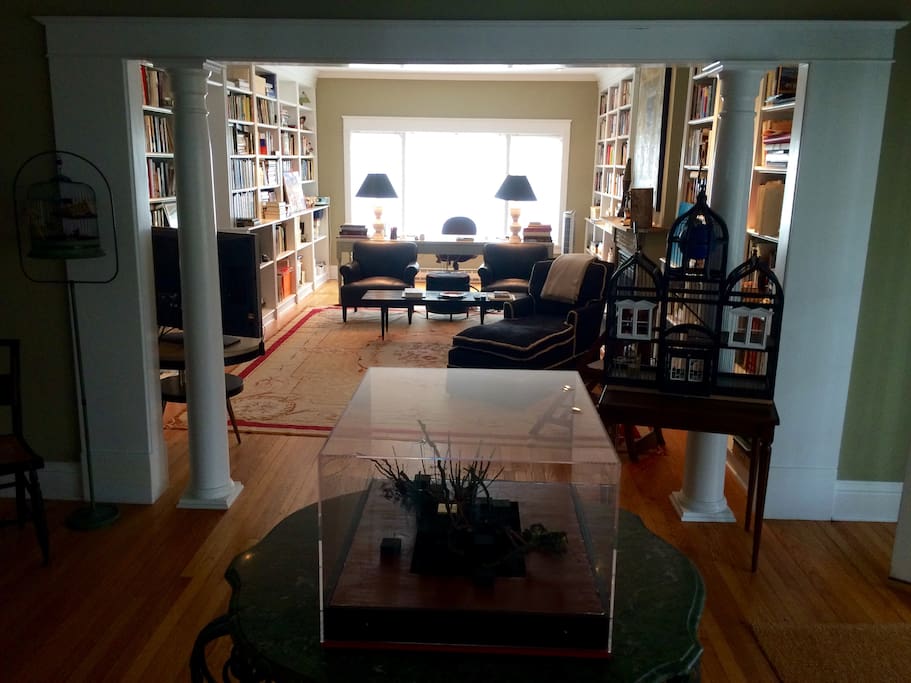 looking into library from entry hall
