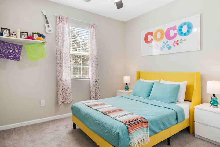 Disney 's COCO themed bedroom- Queen size bed