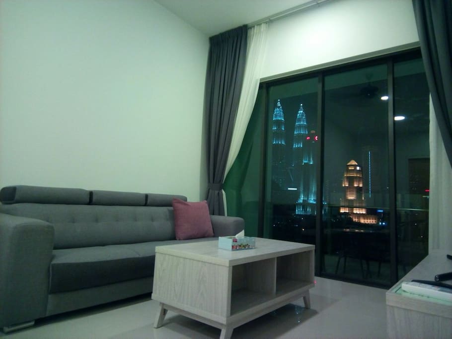 Balcony with fantastic KLCC & KL Tower view