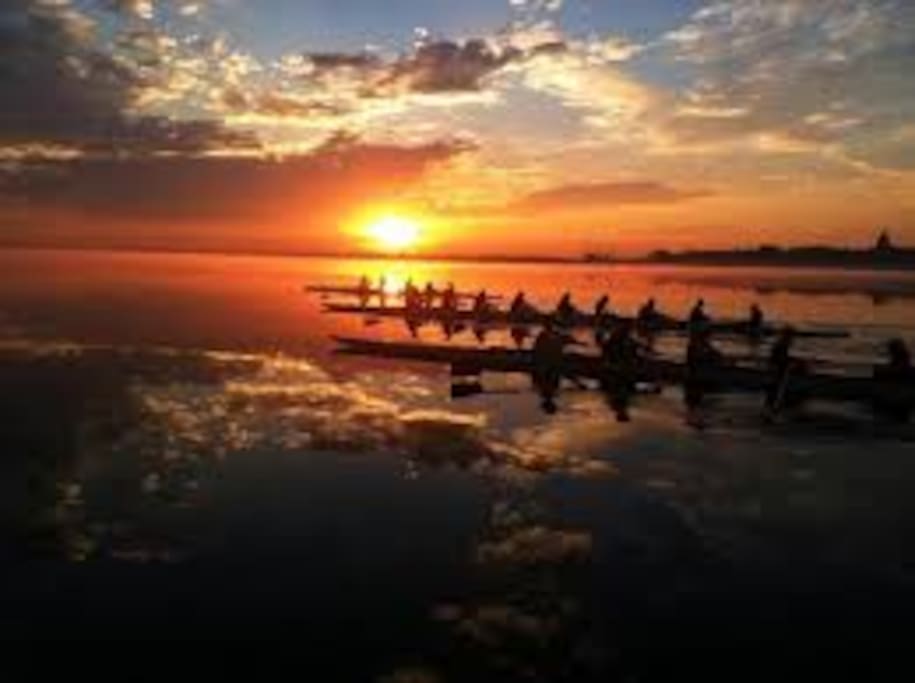 If you are an early riser you can see the crew team go by