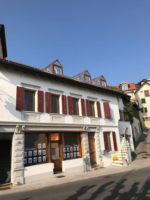 Vue de la façade extérieure du loft