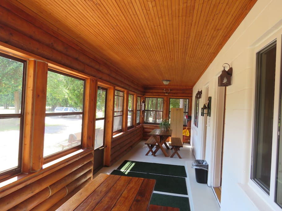 This is the covered porch shared with room #12