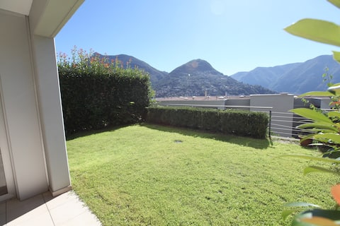 Apartment in Lugano garden, terrace, swimming pool