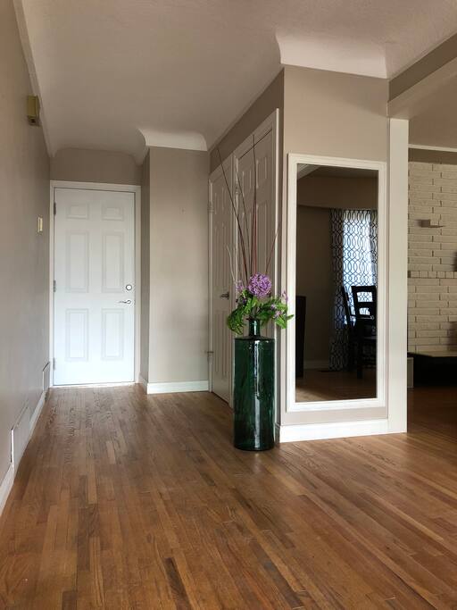 Private hallway - left side is master bedroom, right side is big living room