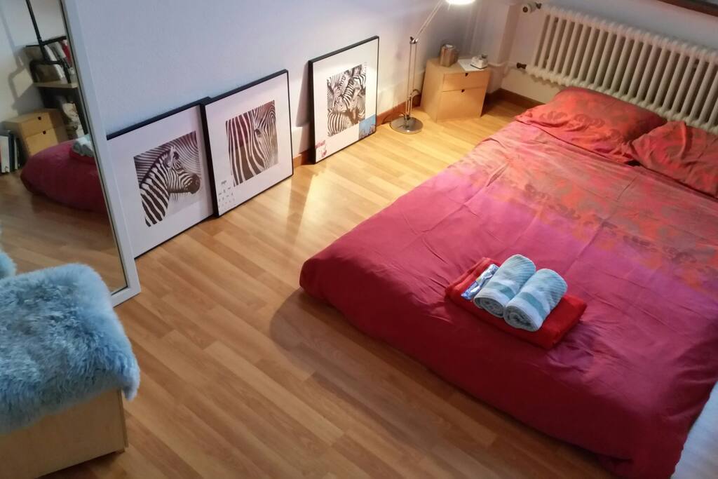 Your room with fresh bed sheet