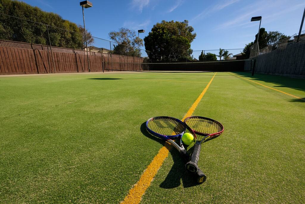 Private tennis court