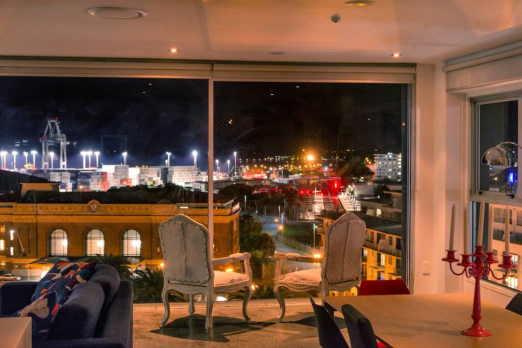 The view turns into a magical light show every evening.