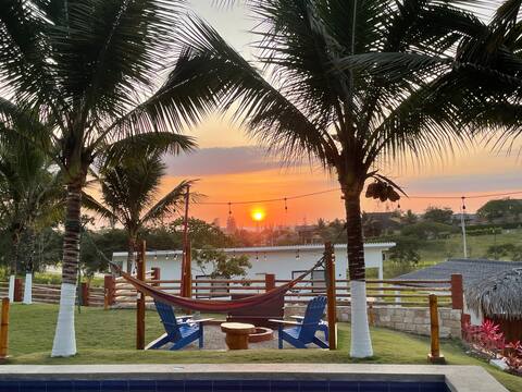 CALU beach house • pool & jacuzzi w/ King bed