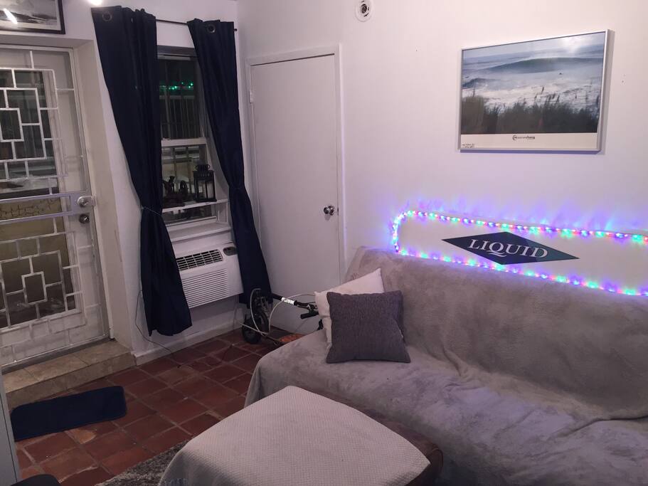 Living room- door to backyard patio area..