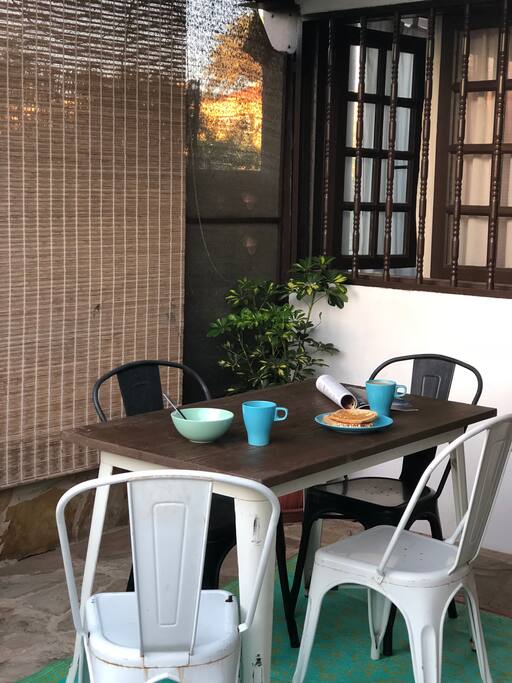 Morning breakfast pergola