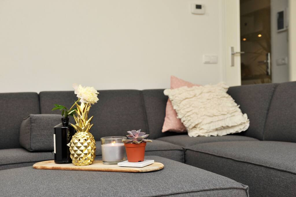 Comfortable couch in living room