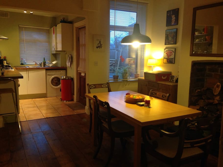 Dining room and kitchen which you are welcome to use.