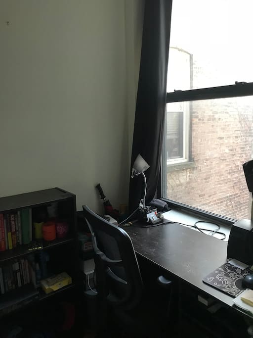 Desk + bedroom window