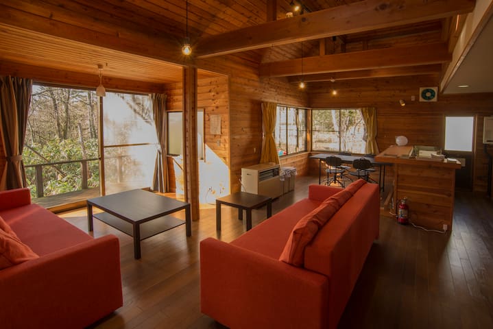 Large Lodge with Real Onsen!/for Ski and Mt./10ppl