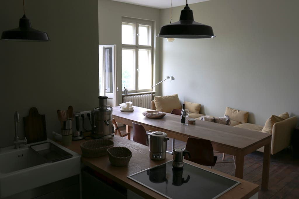 Großer Esstisch aus Eichenholz