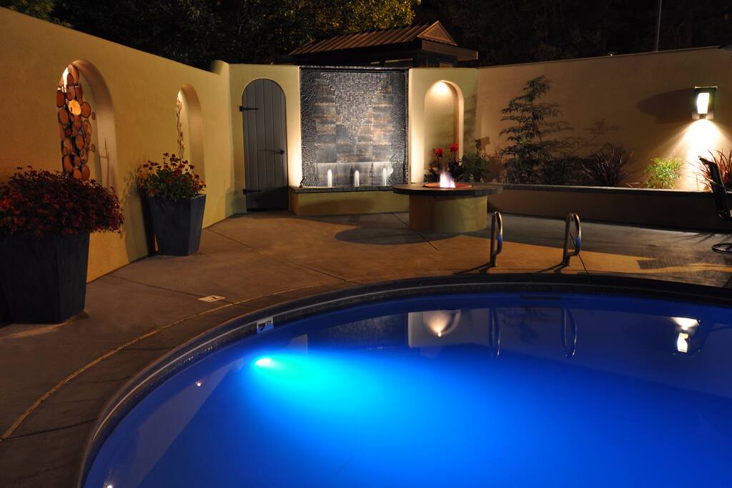 Heated salt water pool and outdoor firepit available March - November