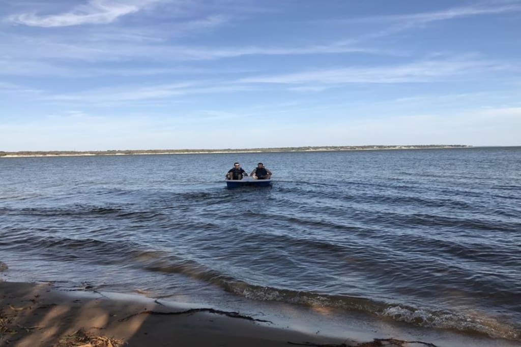 less than a 7 minute walk to a sandy lakeshore