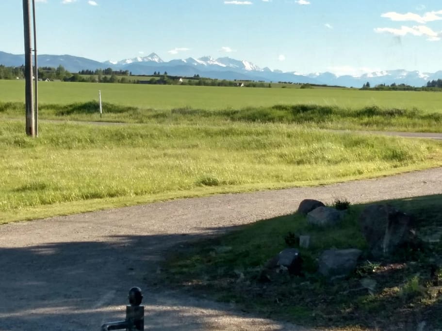 Looking toward Spanish Peak Mountain range which is the location of Big Sky and the road to Yellowstone Park.