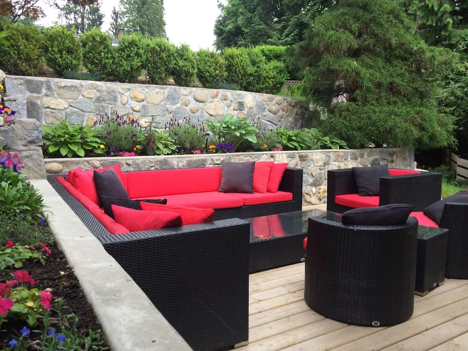 private backyard patio- barbecue for use on the front patio