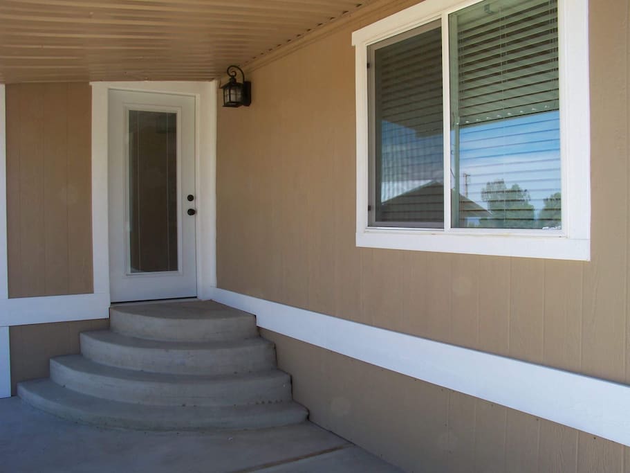 The front door entrance.