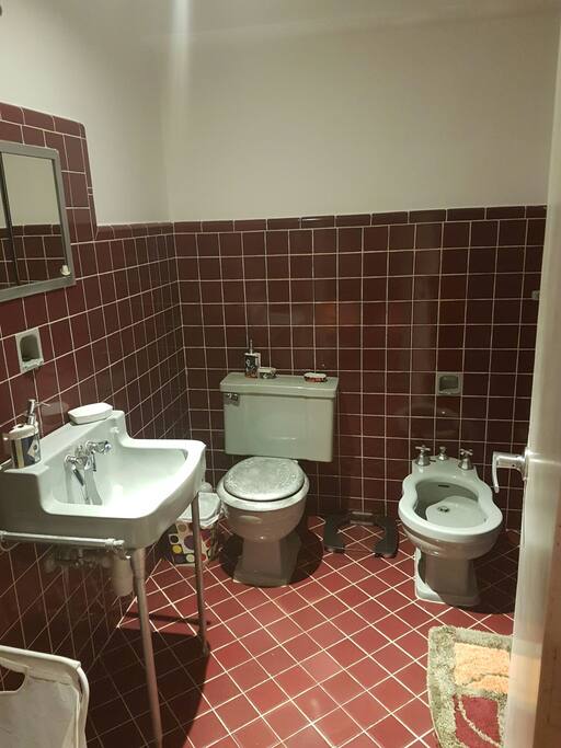 Baño basado en la arquitectura de la decada de los 50.