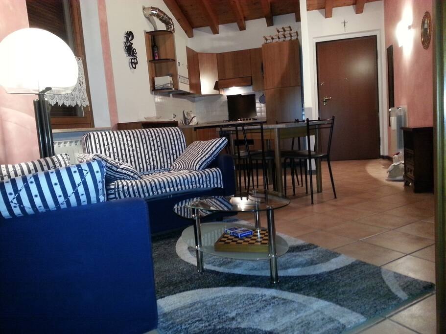 Living room and
the kitchen
