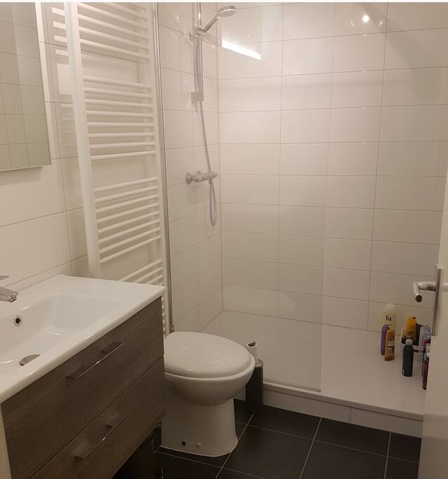 the private bathroom.