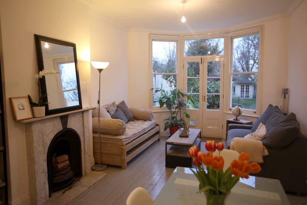 View from the dining area, through the lounge and to the private garden.